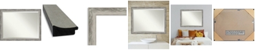 Amanti Art Waveline Silver-tone Framed Bathroom Vanity Wall Mirror, 44.38" x 34.38"